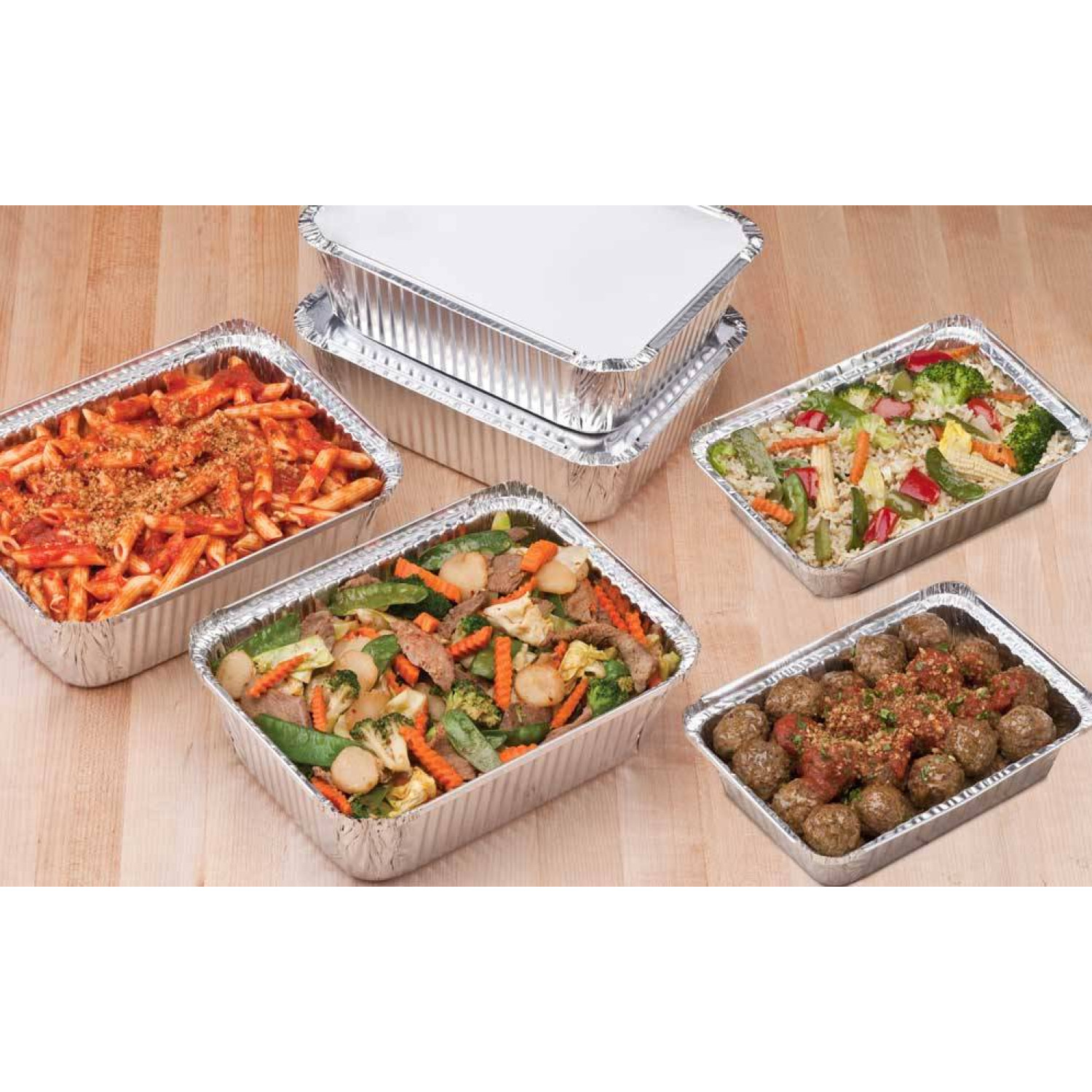 Idl Packaging Flat Foil-Covered Cardboard Lids for 4 lb. Oblong Aluminum Pans 13 inch x 9 inch (Pack of 10)