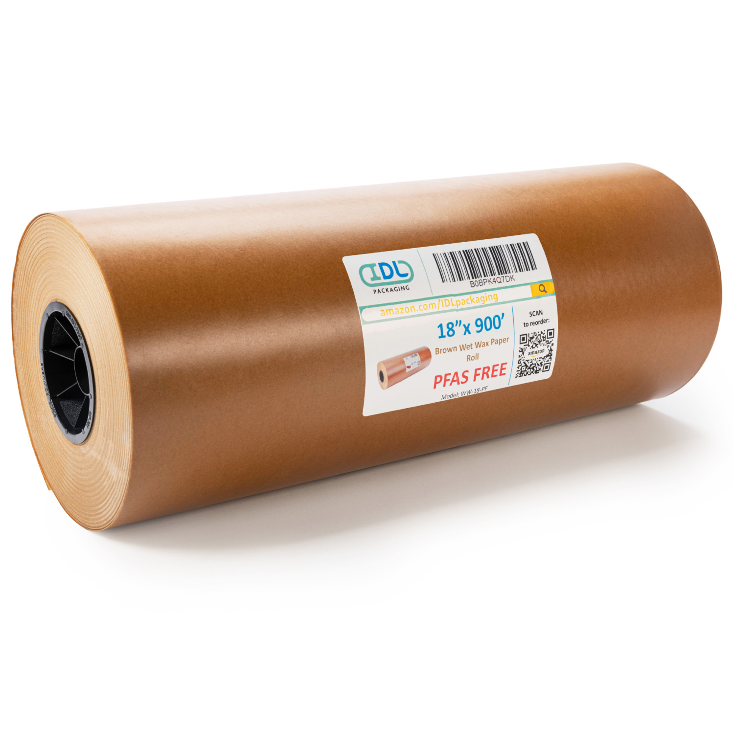 18 x 900' PFAS Free Wet Wax Paper Roll, Food-Safe Wax Water