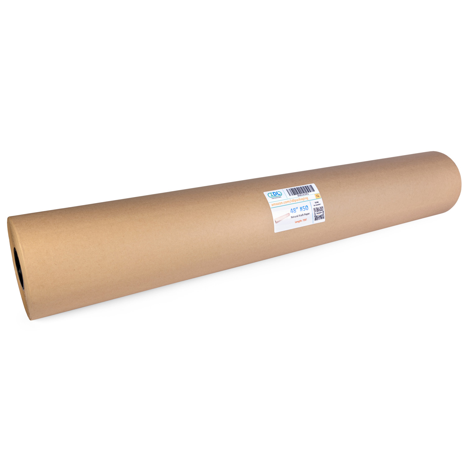 Idl Packaging 18 inch x 250 Feet (3000 Inches) Black Kraft Paper Roll, 30 lbs. (Pack of 1), Size: 18 x 250