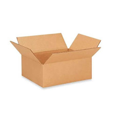 11 1/4"L x 8 3/4"W x 4"H Letterhead Cardboard Box for Moving, Shipping or Storage, 100% Recyclable, Brown
