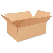 18"L x 12"W x 6"H Medium Cardboard Box for Moving, Shipping or Storage, 100% Recyclable, Brown