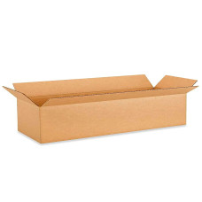 24"L x 6”W x 6"H Long Cardboard Box for Moving, Shipping or Storage, 100% Recyclable, Brown