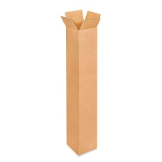 6"L x 6”W x 48"H Tall Corrugated Shipping Boxes for Moving, Shipping, Storage, 100% Recyclable, Brown