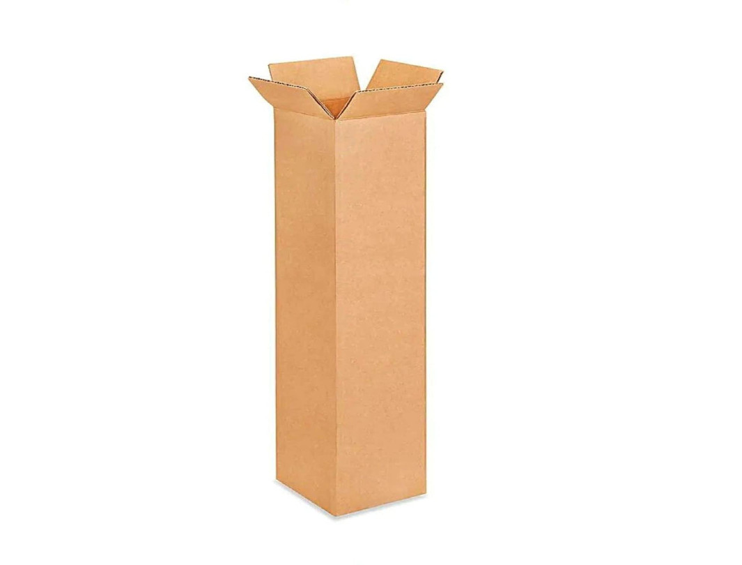 8"L x 8"W x 36"H Tall Cardboard Box for Moving, Shipping, Storage, 100% Recyclable, Brown