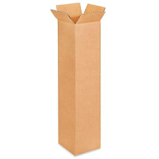 8"L x 8"W x 48"H Tall Cardboard Box for Moving, Shipping, Storage, 100% Recyclable, Brown