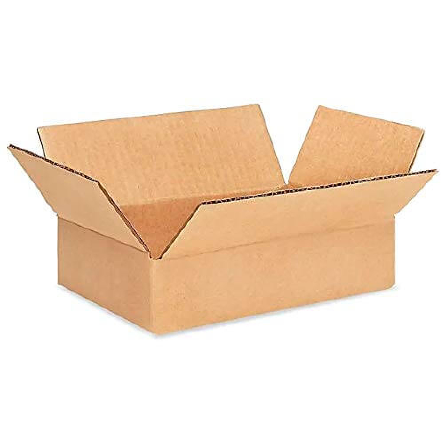 Bag (box) made of corrugated cardboard Stock Photo