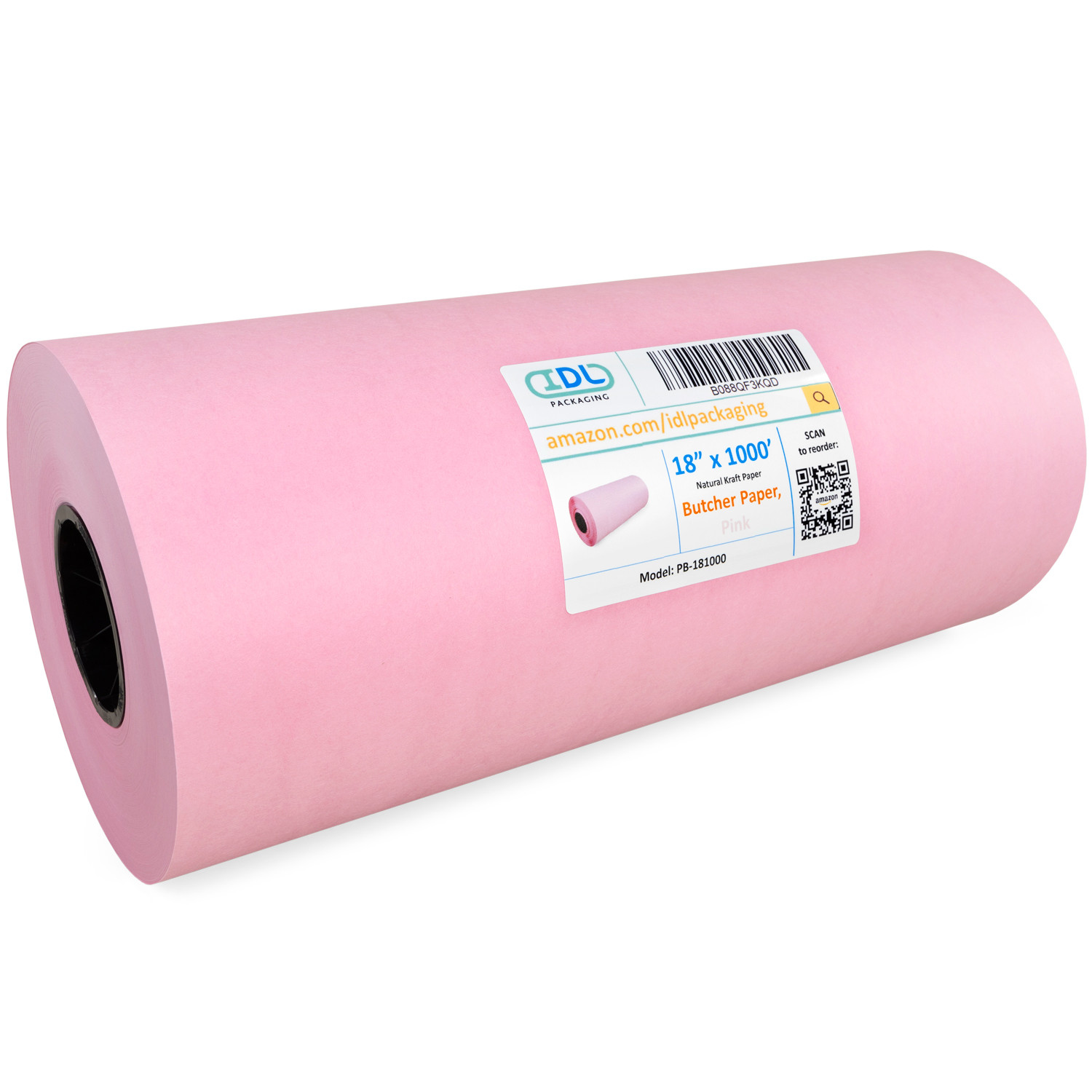 RW Base Pink / Peach 40# Butcher Paper Roll - 18 x 175' - 1 count box