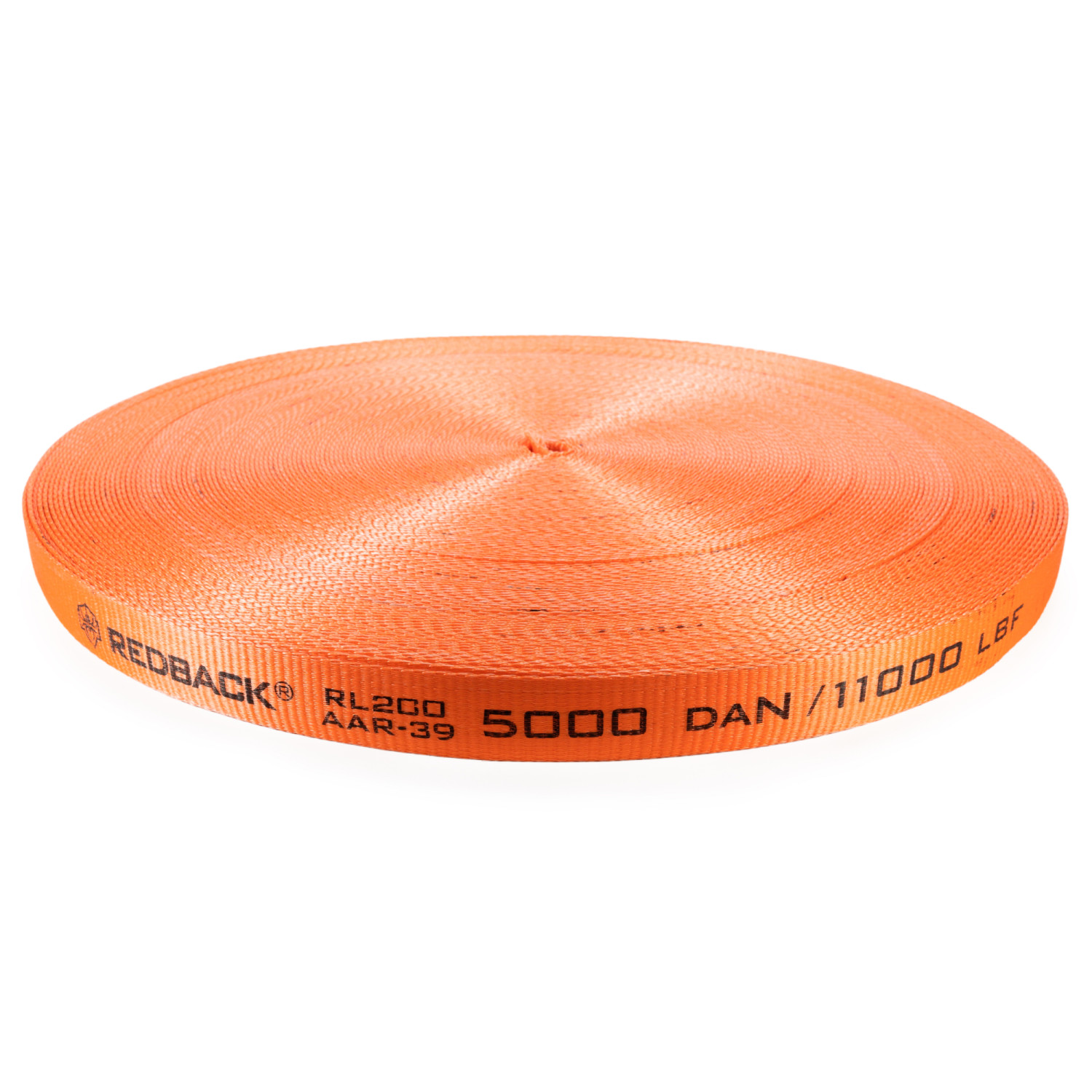 Orange 3/4 x 1650 Ft. x 2200 lb Break Woven Polyester Cord Strapping