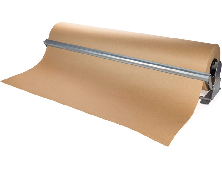 Idl Packaging 18 x 900' Brown Wet Wax Paper Roll - Food-Safe Wax Extra Water Resistant Paper - Waxed Freezer/Butcher Paper for Meat and Fish 
