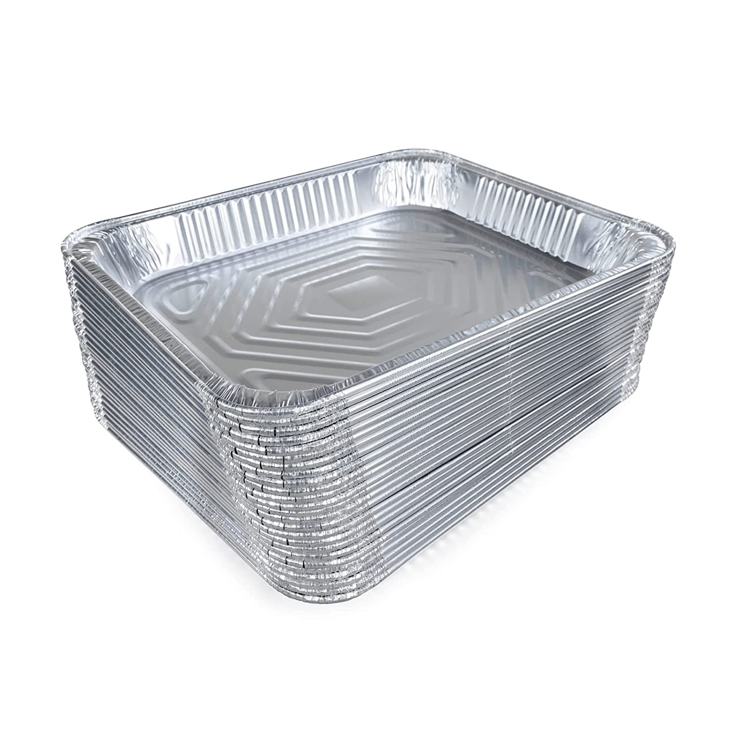 Aluminum Pans Full Size Large Disposable Roasting & Baking Pan 21X13 Deep  Fo