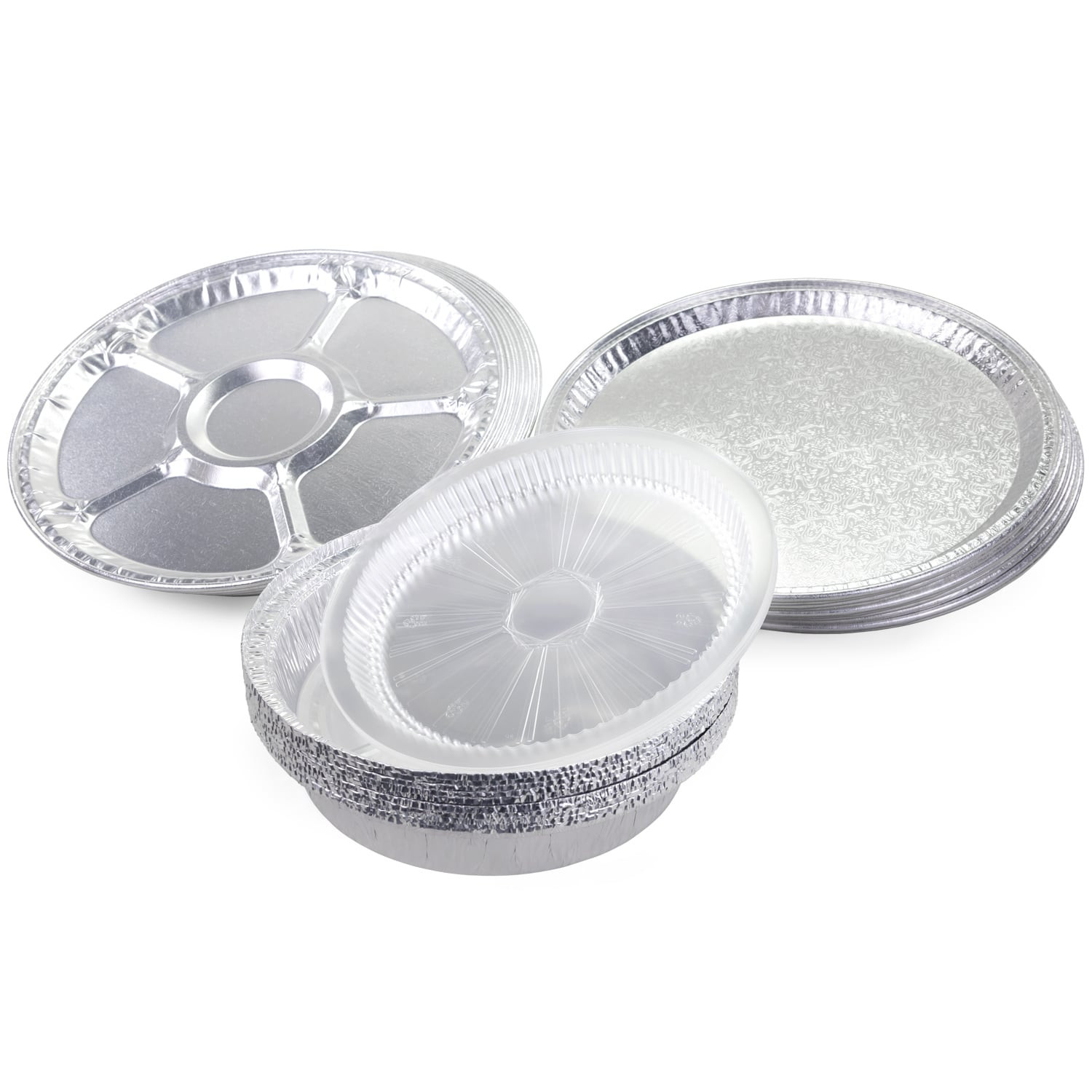 Aluminum Catering Set with Lazy Suzan Trays, Flat Trays and Pans