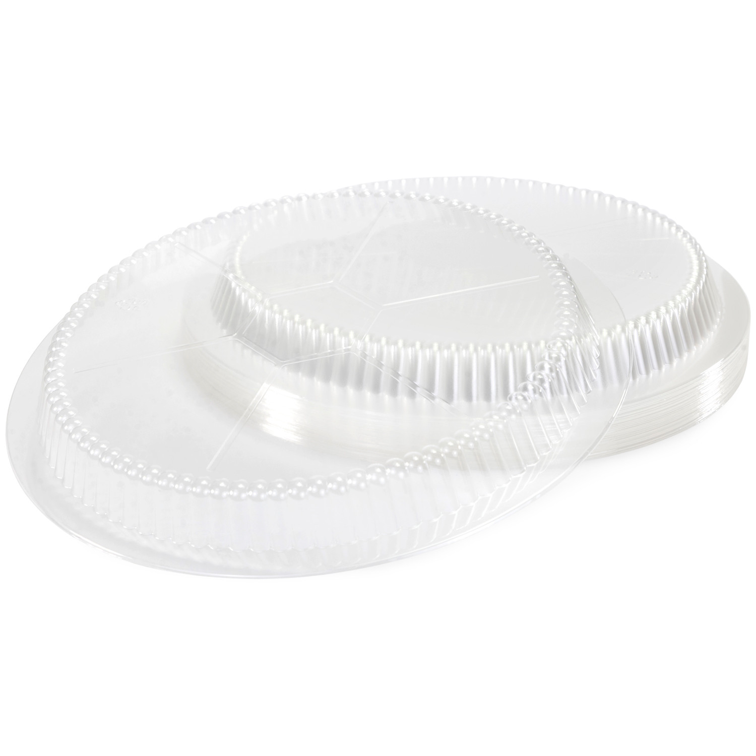Foil Lux Round White Paper Flat Foil-Laminated Board Lid - Fits 9 Take Out  Pan - 100 count box