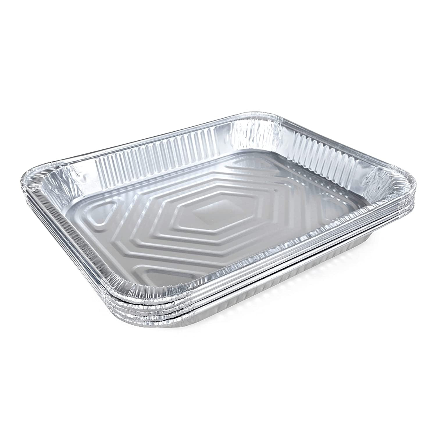 TigerChef Disposable Aluminum Foil Quarter Size Steam Table Baking