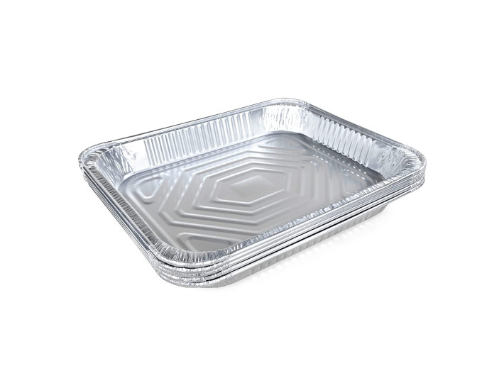 [30 Pack] Heavy Duty Full Size Deep Aluminum Pans with Lids Foil Roasting & Steam Table Pan 21x13 inch Deep Chafing Trays for Catering Disposable