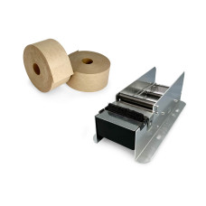 Dispenser + 2 Rolls of Water-Activated (Gummed) Tape, Reservoir & Moister Brush Dispenser + 2 Rolls of Water-Activated (Gummed) Tape, Reservoir & Moister Brush