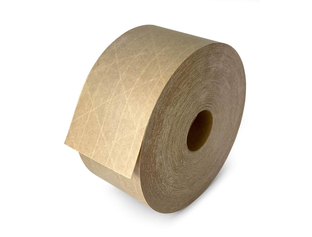 Reinforced Gummed Tape Brown Kraft Paper Roll Water Activated Packing Sealing 2.75 x 375 FT Reinforcement Paper Tape Grade 233 1 Pack 