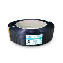 1/2" x 9000' Hand Grade Polypropylene (PP) Strapping Roll, 300 lbs. Break Strength, 16 x 6 Core, Black