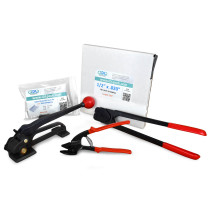 Standard 1/2" Steel Strapping Kit, 1100 lbs. Break Strength Standard 1/2" Steel Strapping Kit, 1100 lbs. Break Strength