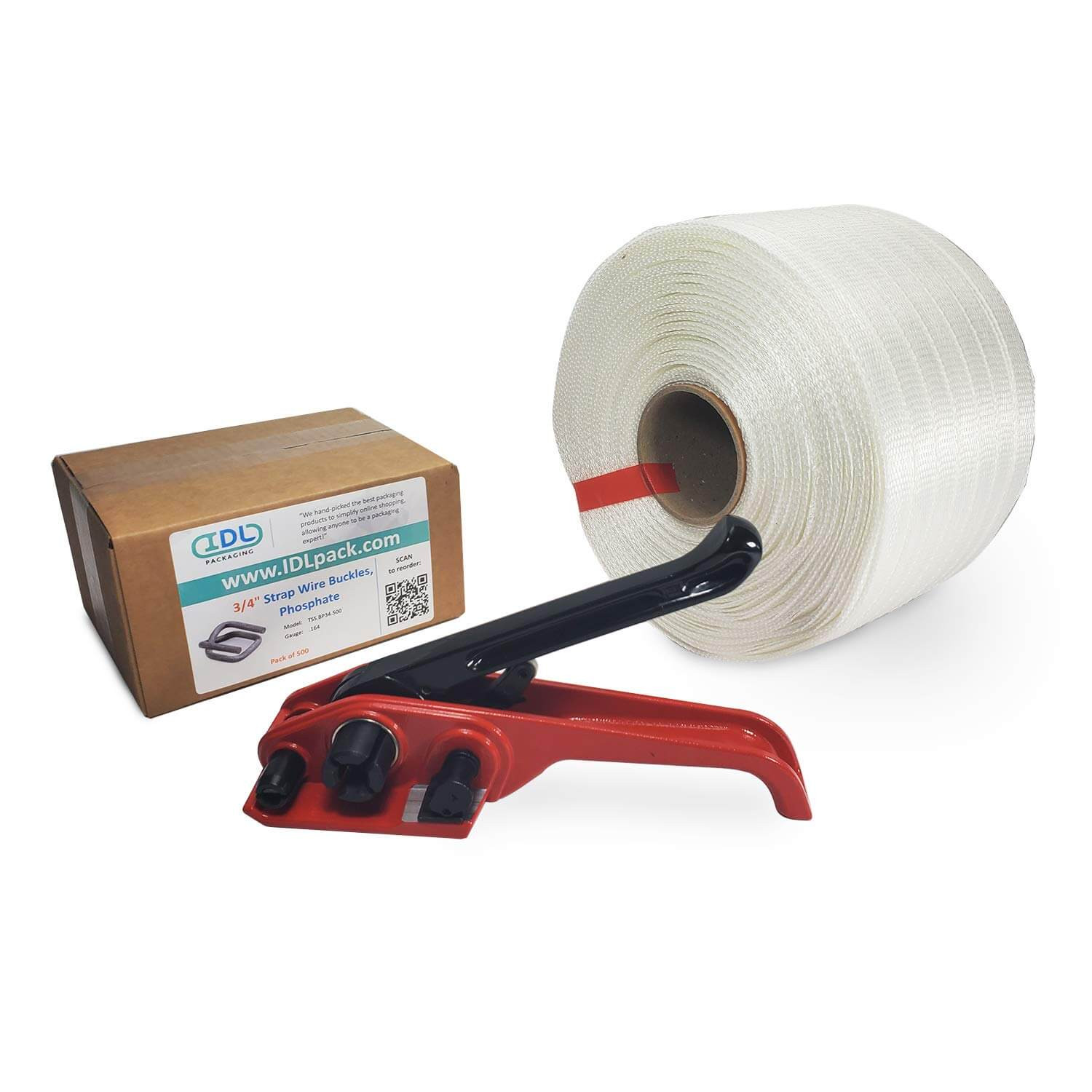 Standard 3/4" Woven Cord Strapping Kit, 900 or 1830 or 2425 lbs. Break Strength Standard 3/4" Woven Cord Strapping Kit, 900 or 1830 or 2425 lbs. Break Strength 1
