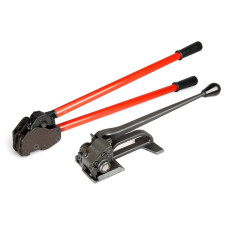 Heavy Duty Steel Strapping Tool Set - MUL-420 Premium Manual Tensioner and MUL-430 Heavy Duty Dual-Action Sealer for 3/4" to 1 1/4" Wide Strap, 0.044" Thickness