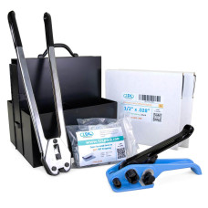 Portable 1/2" or 5/8"  Polyester (PET) Strapping Kit, 780 lbs. or 1400 lbs. Break Strengthwith Dispenser     