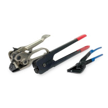 Steel Strapping Tool Set for Round Packages - Tensioner, Sealer, Cutter for Steel/Metal Banding - Packaging Strapping Tool Kit