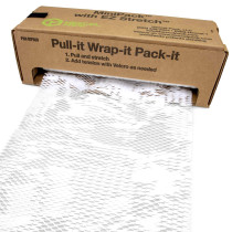 HexcelWrap Cushioning Kraft Paper in Self-dispensed Box, White