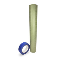 Premium Masking Kit – 18" x 60 Yards Green Masking Paper and 1 1/2" x 60 Yards Blue Tape (Pack of 1/2/4/6 rolls)