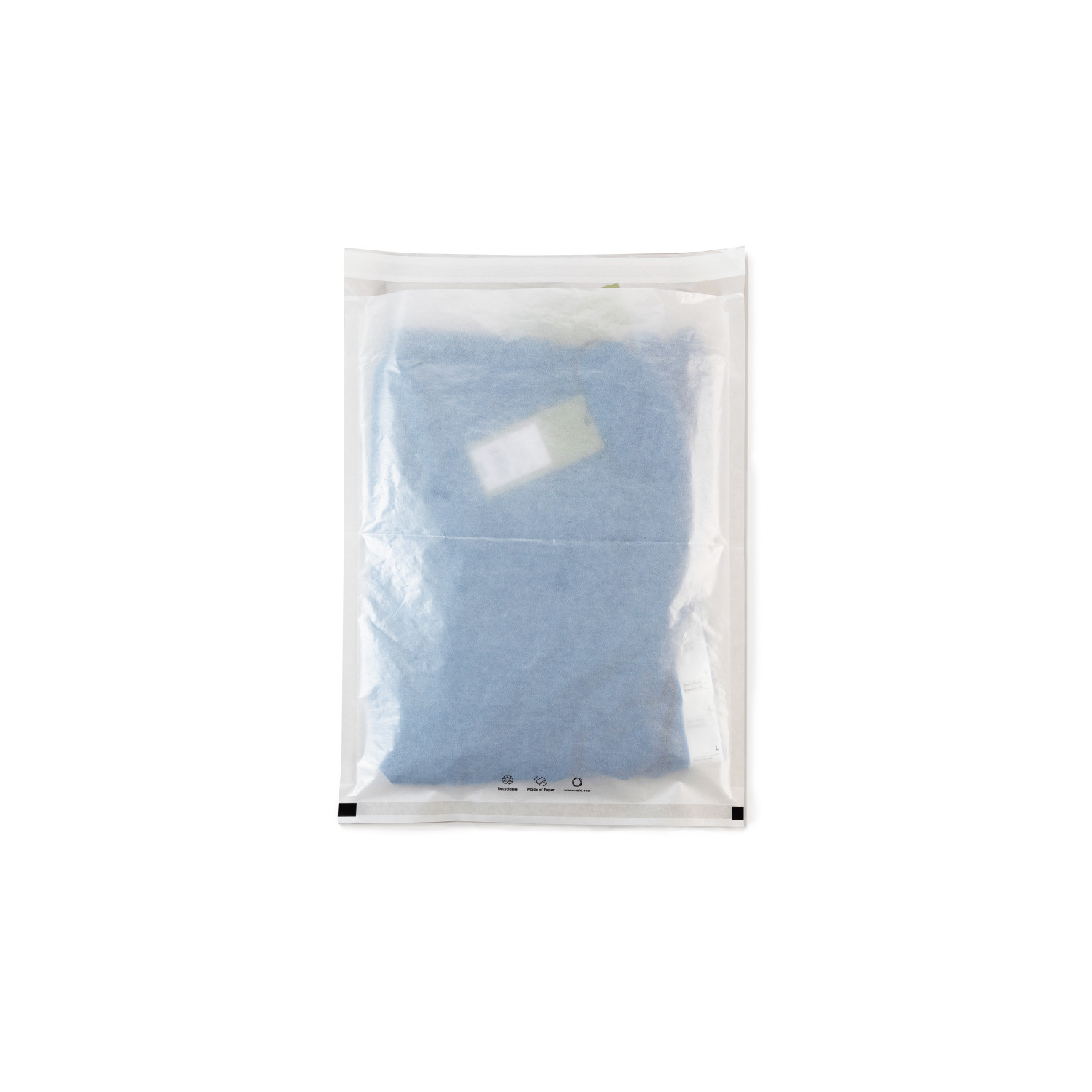 11.75 x 15.75 Vela™ Clear Paper Apparel Bag, L, White buy in
