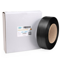 1/2" x 3281' Polypropylene (PP) Strapping Roll, 300 lbs. Break Strength, in Self-Dispenced Box 1/2" x 3281' Polypropylene (PP) Strapping Roll, 300 lbs. Break Strength, in Self-Dispenced Box