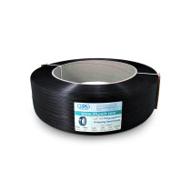 1/2" x 7200' Heavy Duty Hand Grade Polypropylene (PP) Strapping Roll, 600 lbs. Break Strength, 16 x 6 Core, Black 1/2" x 7200' Heavy Duty Hand Grade Polypropylene (PP) Strapping Roll, 600 lbs. Break Strength, 16 x 6 Core, Black