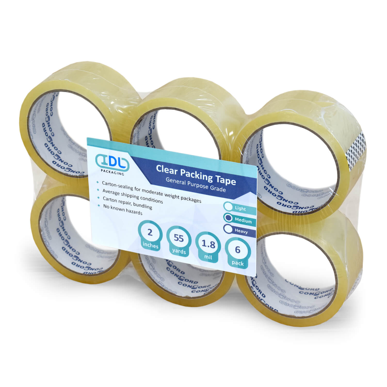 Concord Packing Tape 2 x 55 Yards, Clear (Pack of 36) buy in stock in U.S.  in IDL Packaging