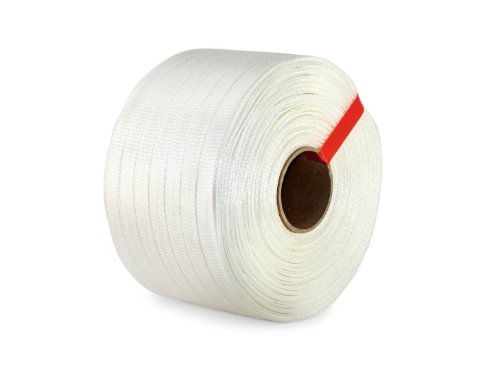 3/4" x 2100' Woven Cord Strapping Roll, 900 lbs Break Strength, 6" x 3" Core 3/4" x 2100' Woven Cord Strapping Roll, 900 lbs Break Strength, 6" x 3" Core