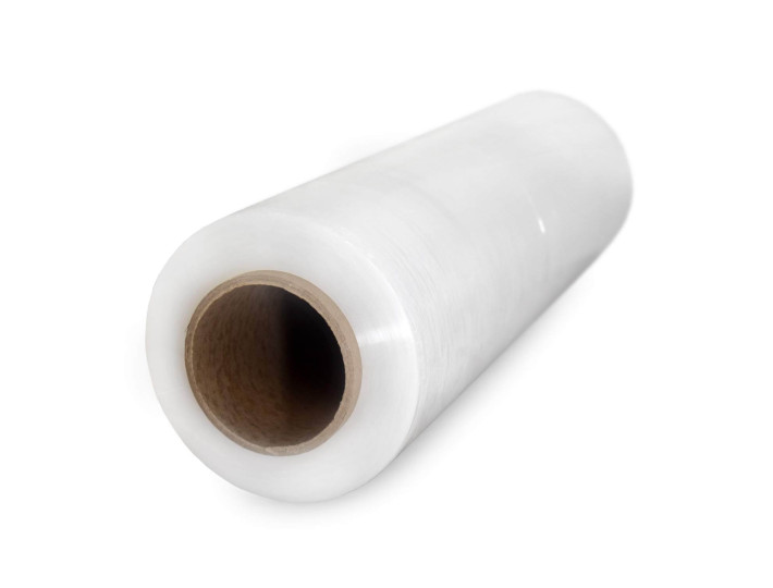 18" x 1000' 115 Gauge Hand Stretch/Shrink Film Roll, Clear