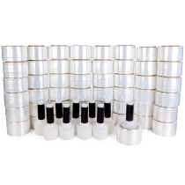 Pack of 180 Stretch Wrap Mini Rolls with 10 Handles of 80 Gauge (3" and 5" x 1000') Pack of 180 Stretch Wrap Mini Rolls with 10 Handles of 80 Gauge (3" and 5" x 1000')