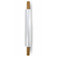 20" x 1000' 80 Gauge Hand Stretch/Shrink Film Roll with Extended Handles, Clear