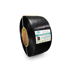 1/2" x 7200' Heavy Duty Hand Grade Polypropylene (PP) Strapping Roll, 600 lbs. Break Strength, 8 x 8 Core, Black
