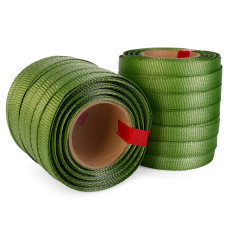 3/4" x 250' Heavy Duty Tree Tie Flat Rope, 1800 lbs Break Strength, Green Color