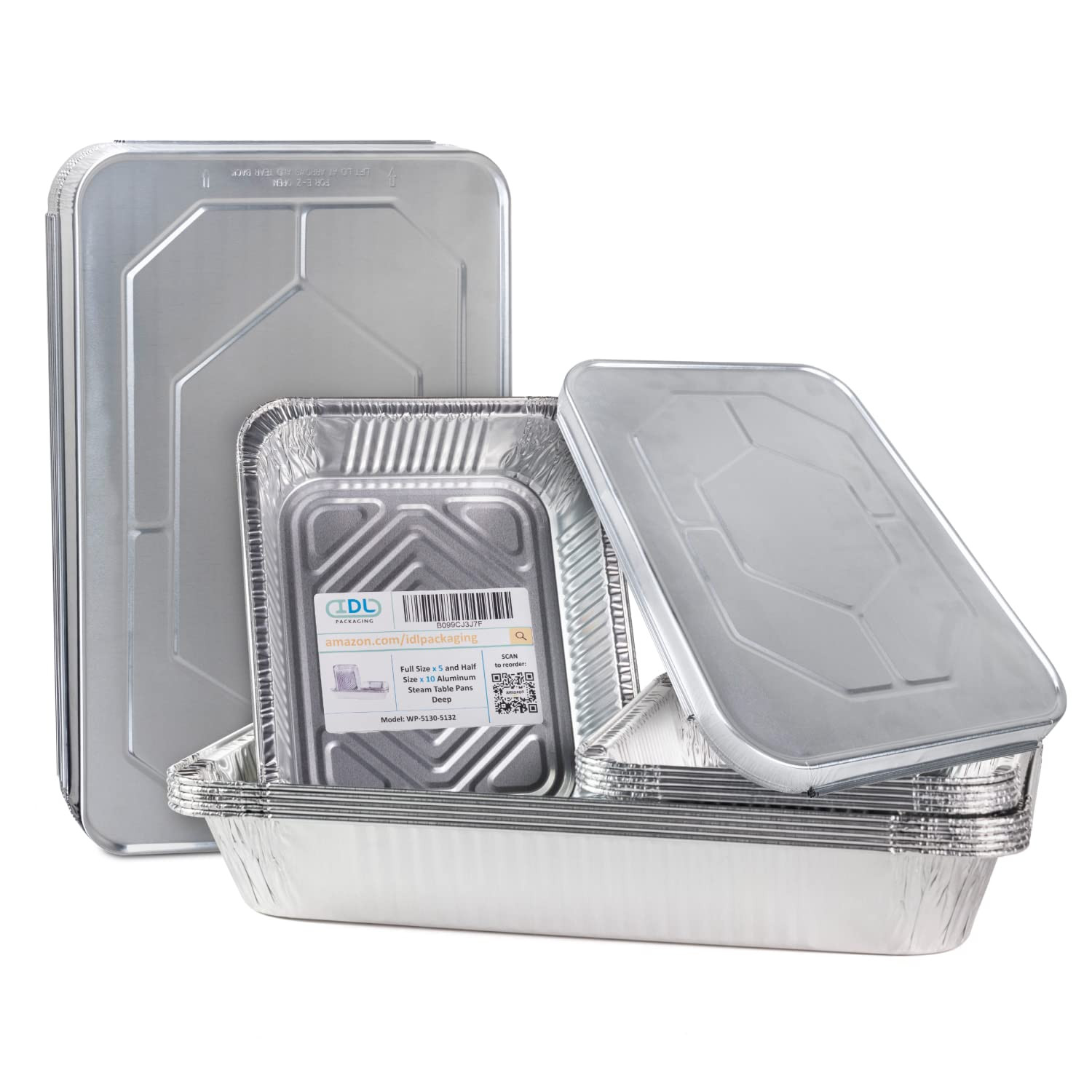 21 x 13 x 3 Full Size Aluminum Steam Table Pans with Lids, Deep buy in  stock in U.S. in IDL Packaging